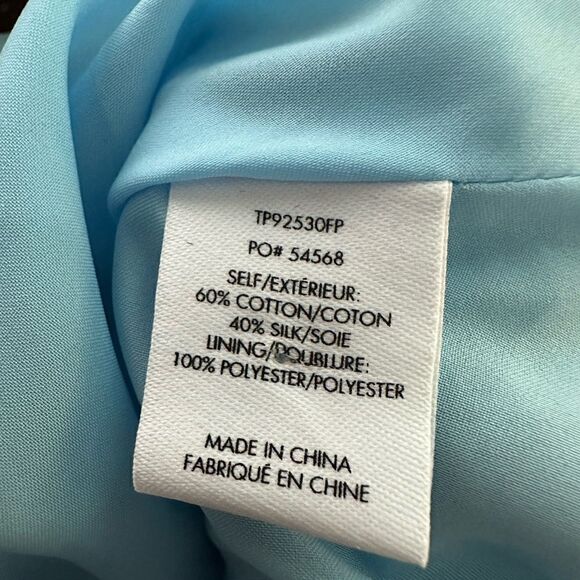 Derek Lam 10 Crosby Blue Floral Camisole Flounce Dress | Size 10 - Picture 13 of 13